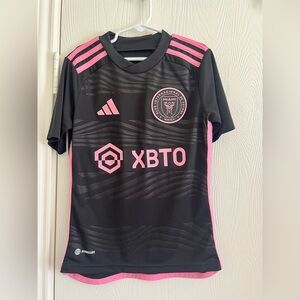 Adidas Youth MLS Inter Miami Messi Black Jersey with Pink Highlights Youth 9/10